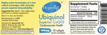 將圖片載入圖庫檢視器 HyperIg ®Ubiqunol心腦通 (專利水溶配方超級輔酶Q10) 100mg 30粒
